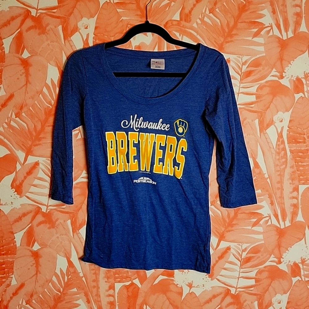 MLB Milwaukee Brewers Postseason Long Sleeve Shirt Sz Small